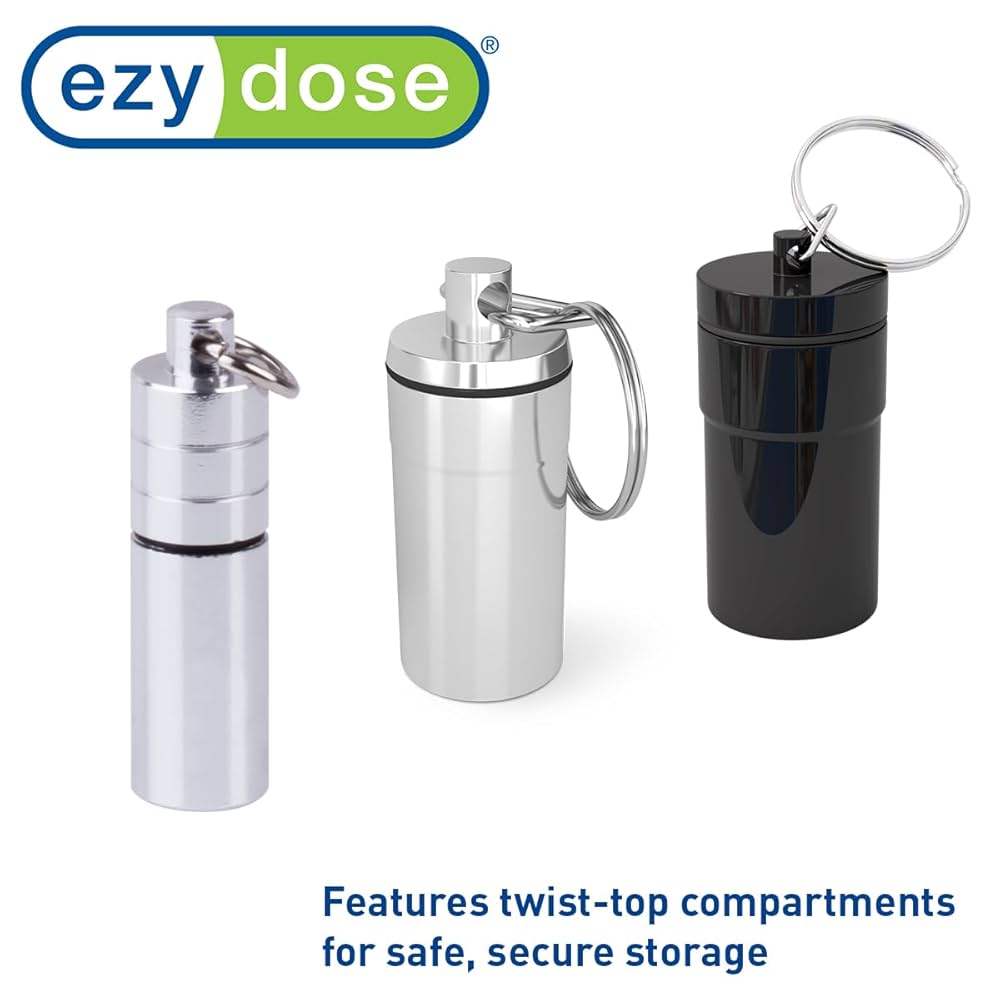 Amazon.com: EZY DOSE Keychain Pill Case, Medicine Planner