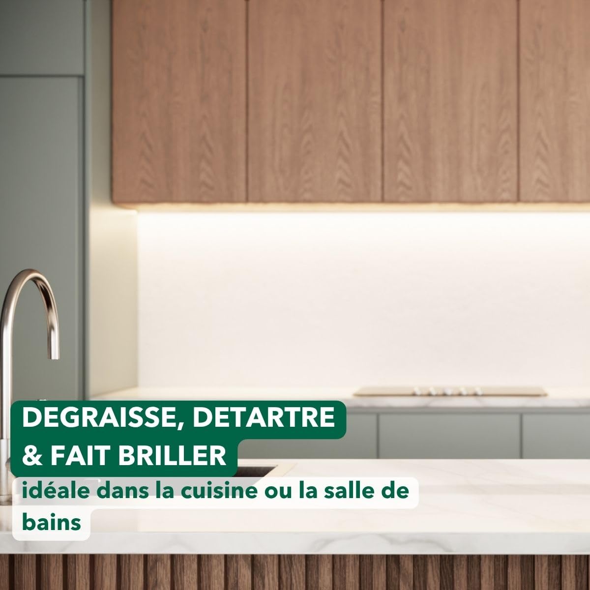 L'Arbre Vert Crème À Récurer au Carbnate de Calcium Menthe Basilic 500mL