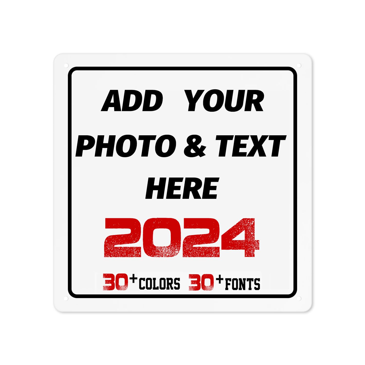 Custom Signs Outdoor Metal，8x8inch Personalized Metal Parking Signs For Garden,Business,Intersection,Home,Workplace,OfficeHazard Decorative Signs.