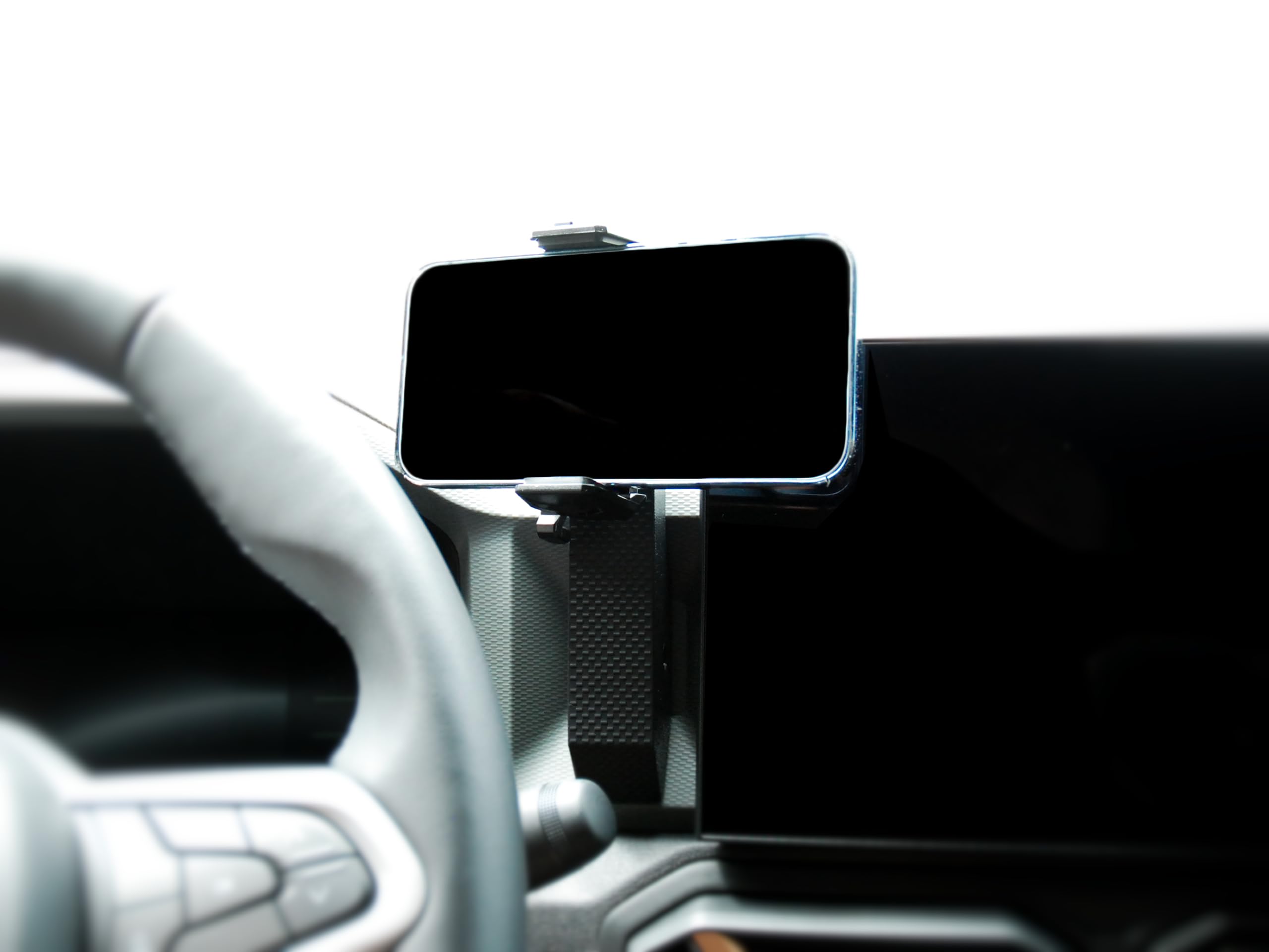 Supporto per cellulare da auto per Dacia Duster III, Bigster e Striker, adatto per il sistema originale YouClip, supporto per smartphone con morsetto regolabile, girevole a 360°, fissaggio