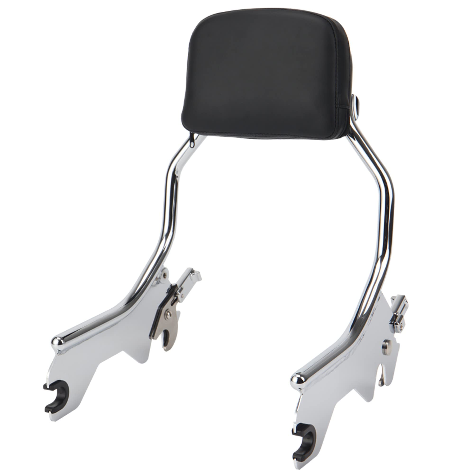 Photo 1 of Customoto Detachable Passenger Backrest Sissy Bar Compatible with 2018-Later Harley Softail Street Bob FXBB FLHC FLHCS FLDE FLSL Chrome Chrome Short