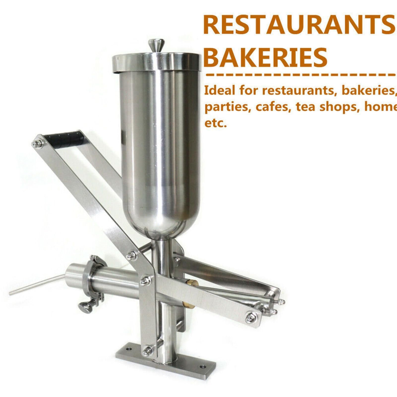 piudoiliy 5L Manual Machine Cream Jam Filling Machine Latin Fruit Churro Jam Filling Machine for Kitchen Restaurant with — view 2