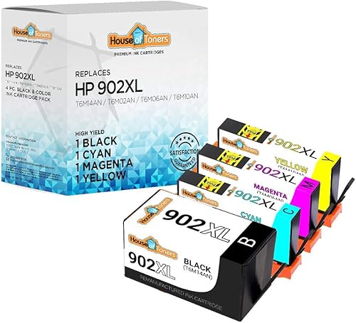 Houseoftoners Cartuchos de tinta remanufacturados para HP 902XL, repuesto de alto rendimiento para HP 902 XL Officejet Pro 6954 6958 6960 6962 6968