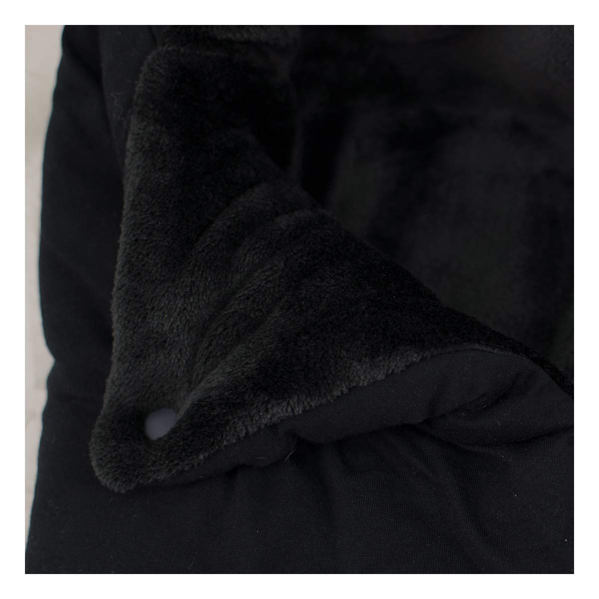 JYOKO Kids Saco Capazo para Bebé de Polar Teddy Extra Suave – Antialérgico, Protección Óptima contra el Viento y Frío – Ideal para Piel Sensible, Recién Nacidos y Bebés (Black Series, Polar)