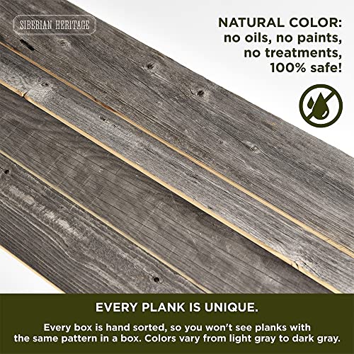 image for RFH Sunbaked Gray Reclaimed Barnwood Planks Wood Accent Wall Wooden Ba