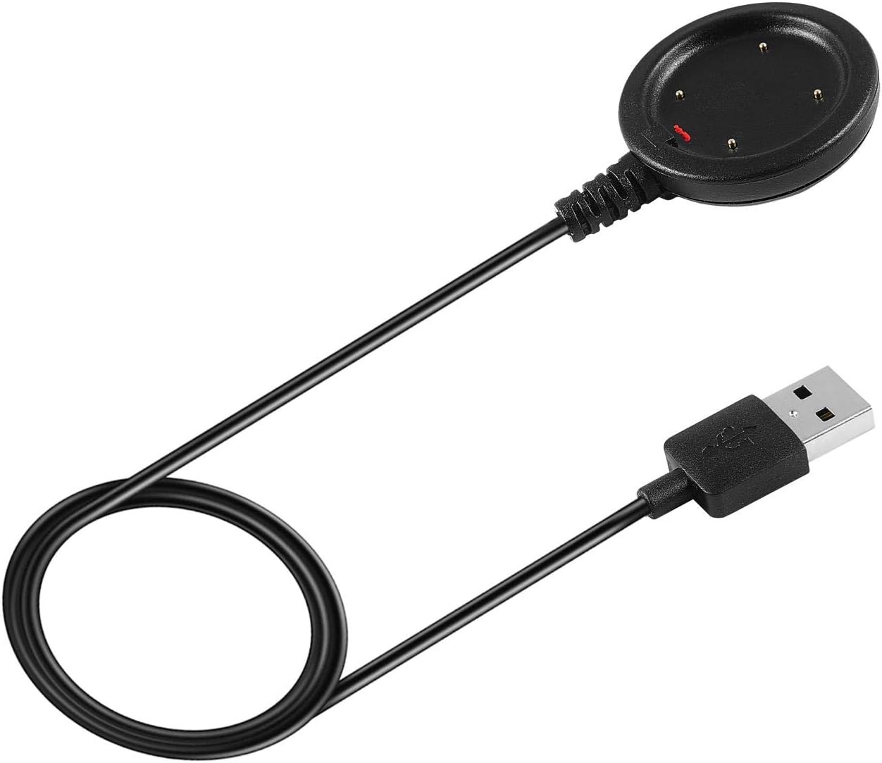 FitTurn 3.3ft Magnetic USB Charger Wire Cord Dock Clip Data Sync Compatible with Polar Vantage V/Vantage M/Vantage v2 / Ignite/GRIT x Charging Cable Data Transmission Capabilities (TowBlack)
