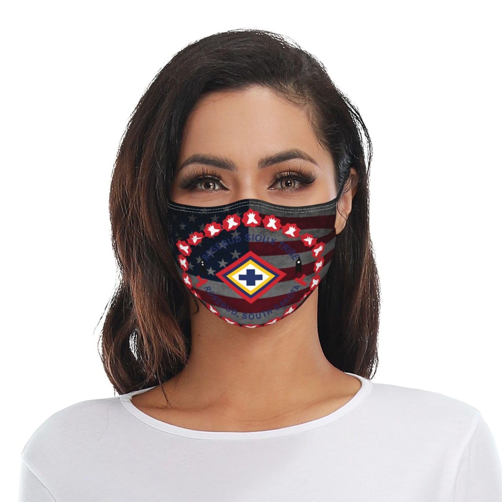 Rosebud Sioux Nation Tribe Flag Adult Dust Mask Adjustable Dust Face with 2 Filter63