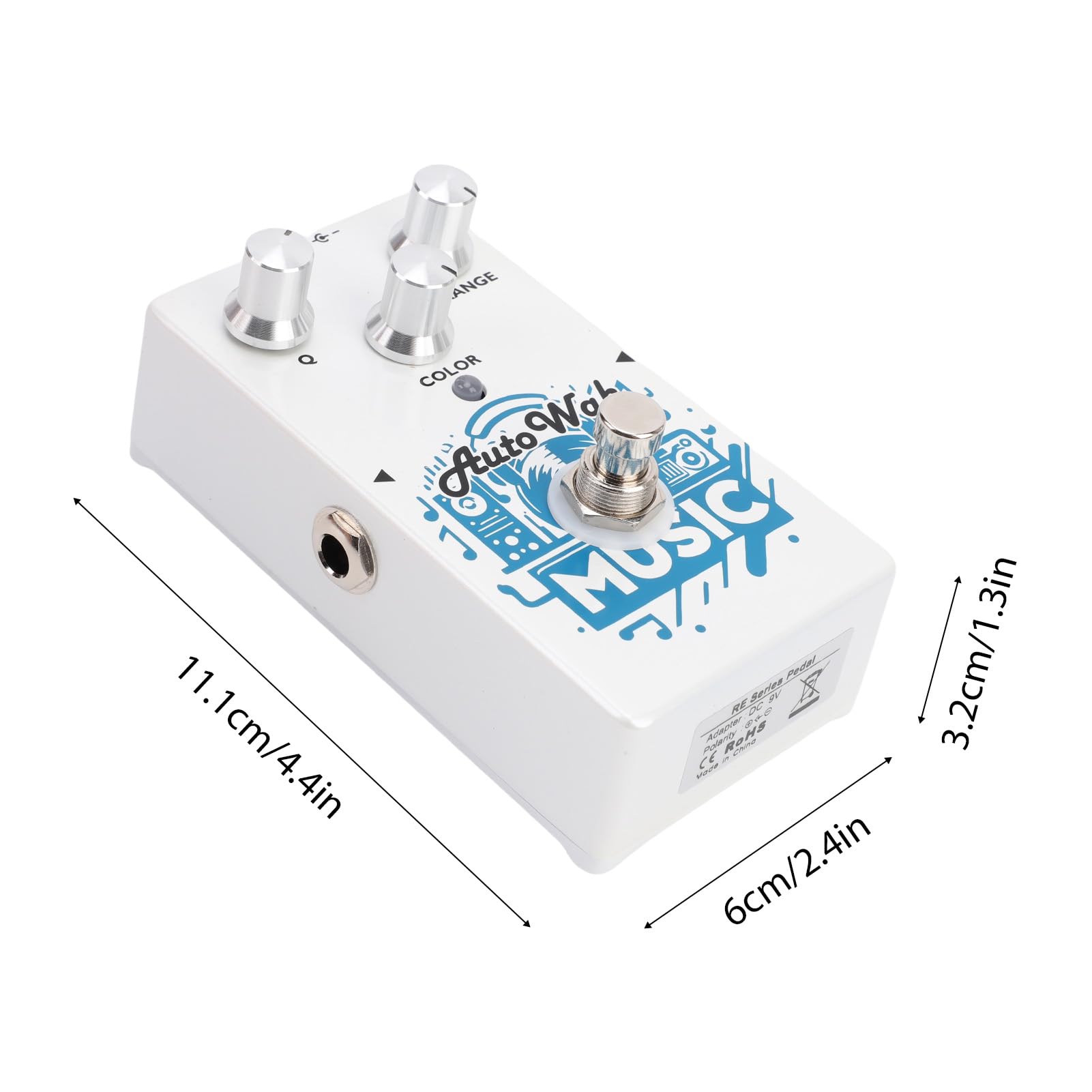 Walmeck Pedalata di Auto Wah per Chitarra Elettrica, Design Classico con Registrazione Ad Anello, Controllo a 3 Knob, Stile Funk, Performance Teatrale, Iconico Stile degli Anni '70