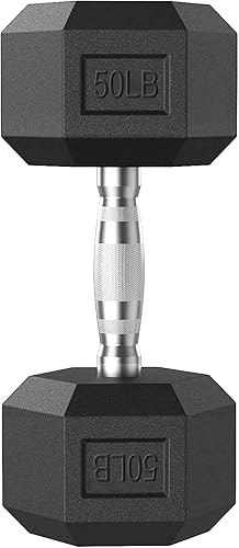 Juego de 2 mancuernas de 10 libras pesas de mano con revestimiento de goma de 10 libras pesas hexagonales básicas para ejercicio físico con mango de