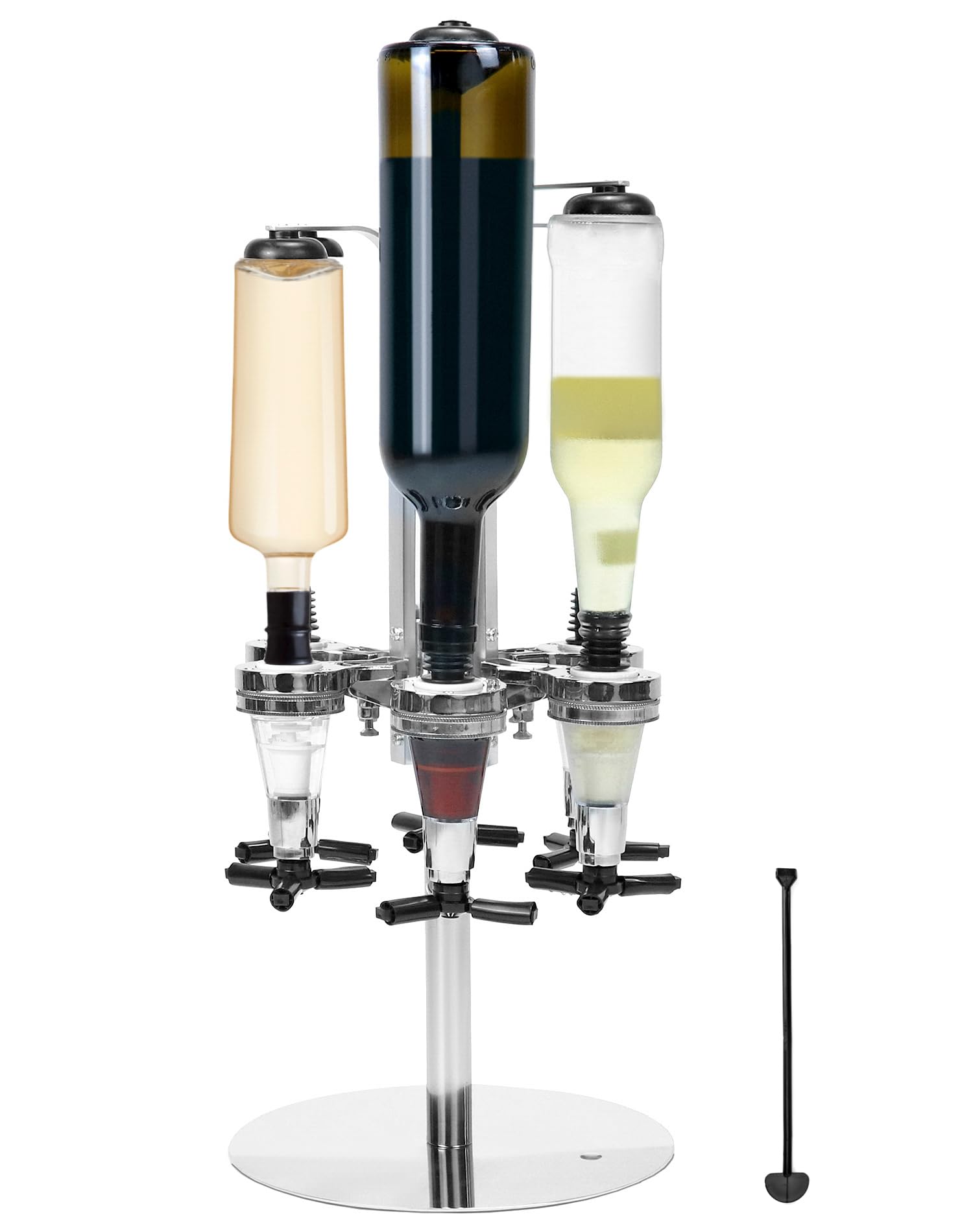 QWORK® 6 Flaschenkopfspender, Getränkespender für Flaschen, Aluminiumlegierung, für Bar, Party