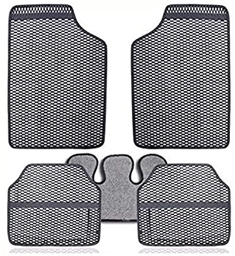 CARIZO Grey Eclipse Odourless Car Floor/Foot Mats (Set of 5) for Maruti Suzuki A-Star