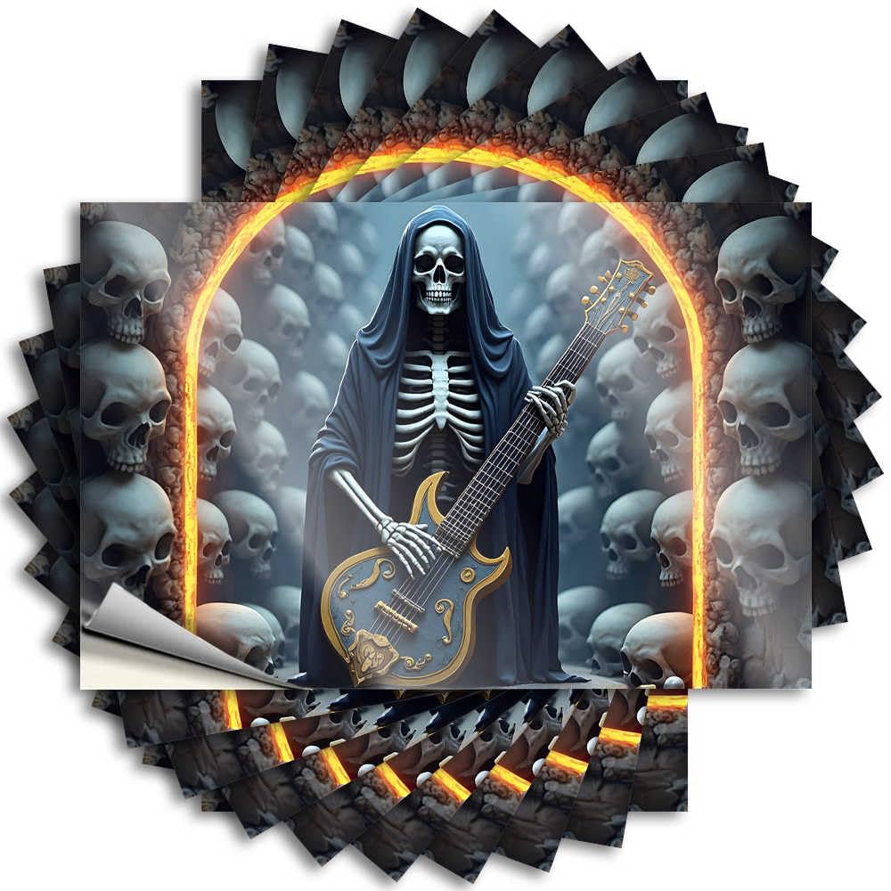 Bumper Farm Kitchen Decor Waterproof Vinyl Sticker | Happy Halloween Spooky Halloween Skulls Core Cover for Sports DIY Projects(8X12CM)