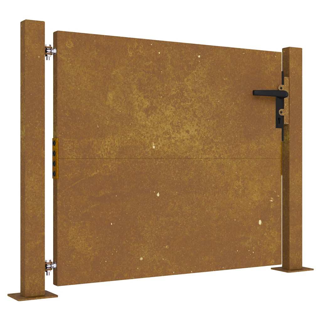 Refined Puerta de jardín 105x80 cm de acero corten