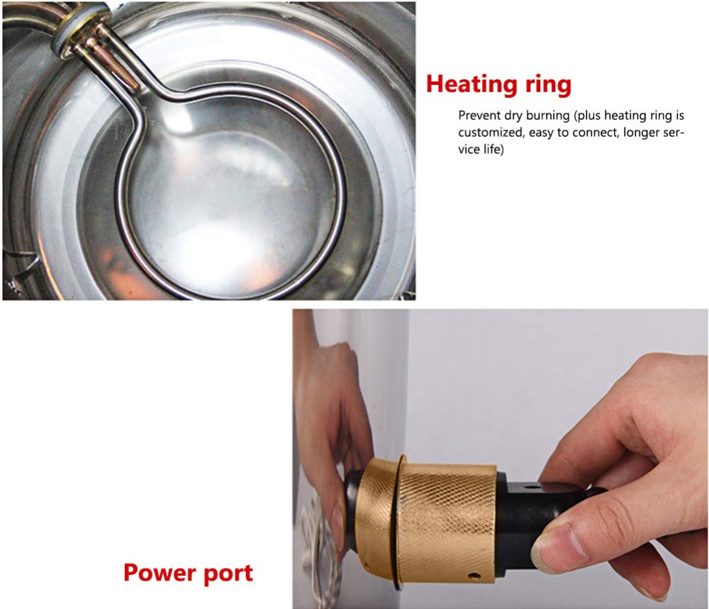 CGOLDENWALL Esterilizador de vapor de autoclave portátil Autoclave Calefacción Autoclave Eléctrica Autoclave Esterilizador de Alta Presión Esterilizador Olla (Capacidad: 18L)
