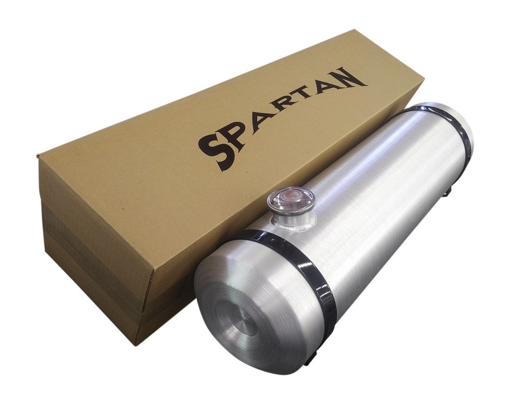 10x28.5 End Fill Spun Aluminum Round Gas Tank- 9.5 gallon- 1/2 NPT- Tractor Pull-Rat Rod- Hotrod- Gassers- Sandrail- Dune Buggy- Offroad- Made in USA