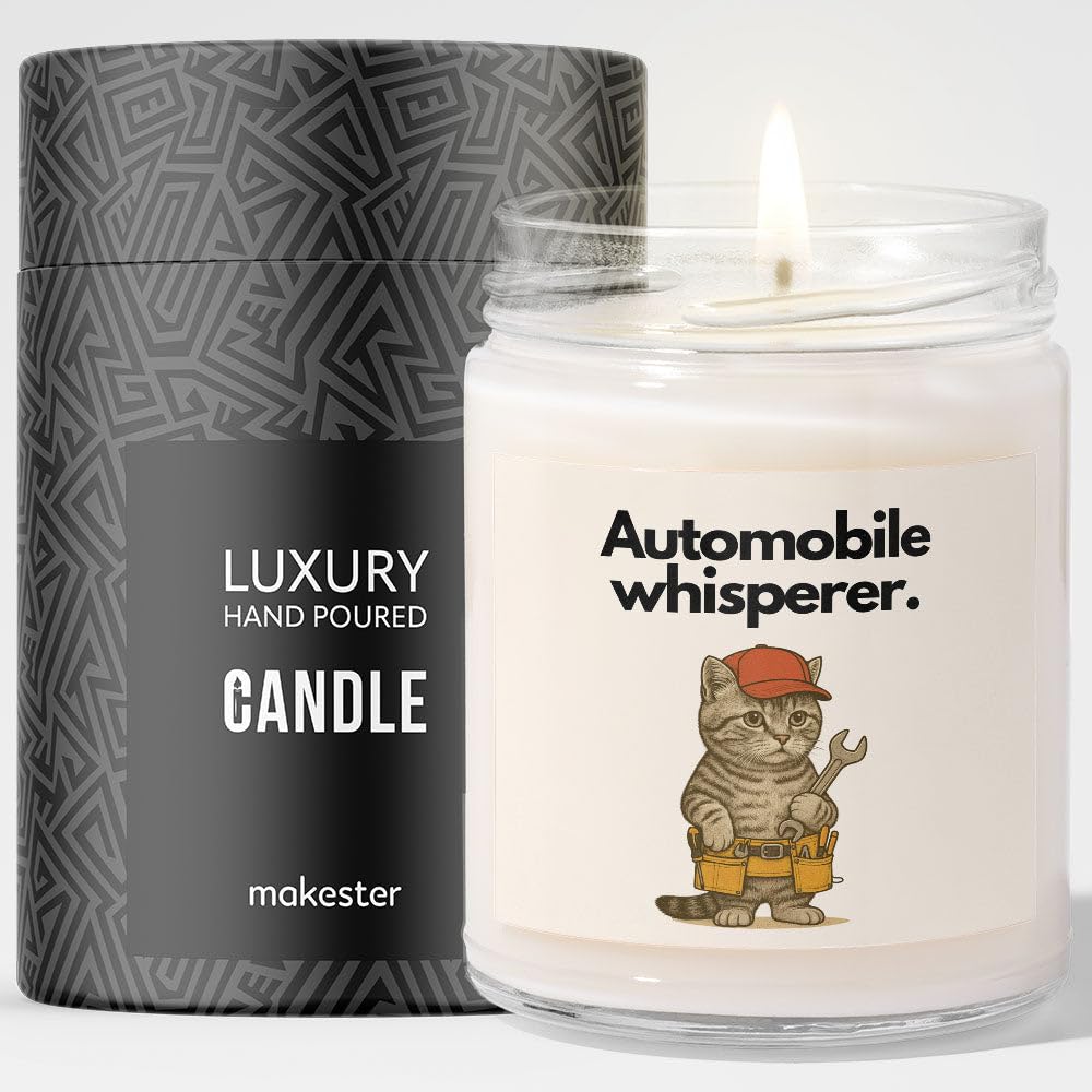 Mechanic Gift - Luxury Soy Wax Candle - Vanilla, Jasmine, Sugared Almond - Makester โ image 1