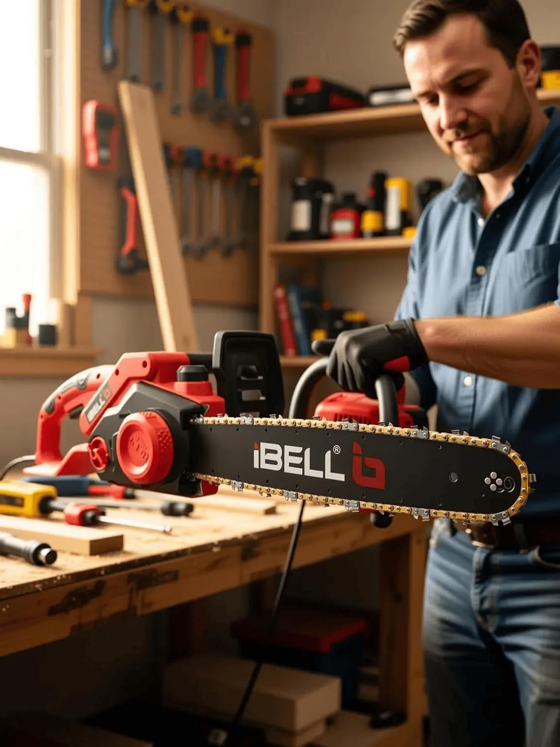 IBELL Electric Chainsaw - 16" Bar, 1800W Motor -6 IBELL Electric Chainsaw - 16" Bar, 1800W Motor -6