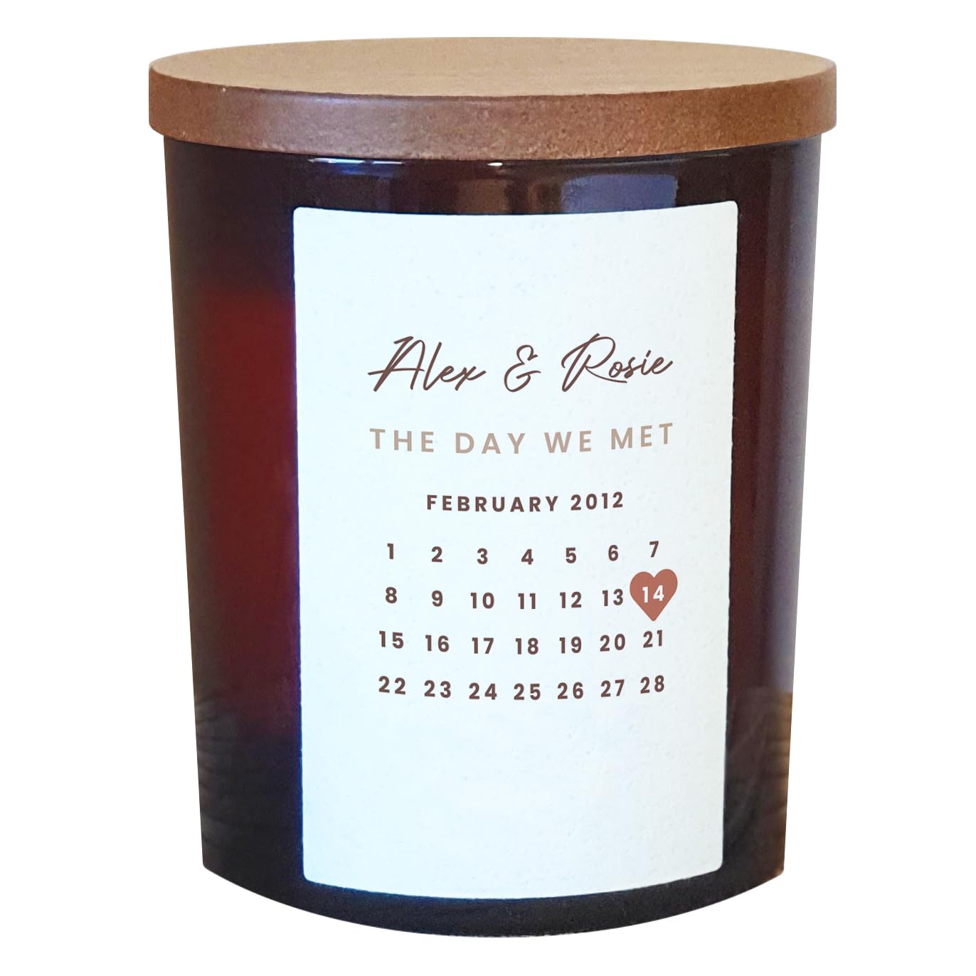 Personalised Candle Gifts by Custom Wicks | 'The Day We Met' Highly Fragrant Personalised Candles UK