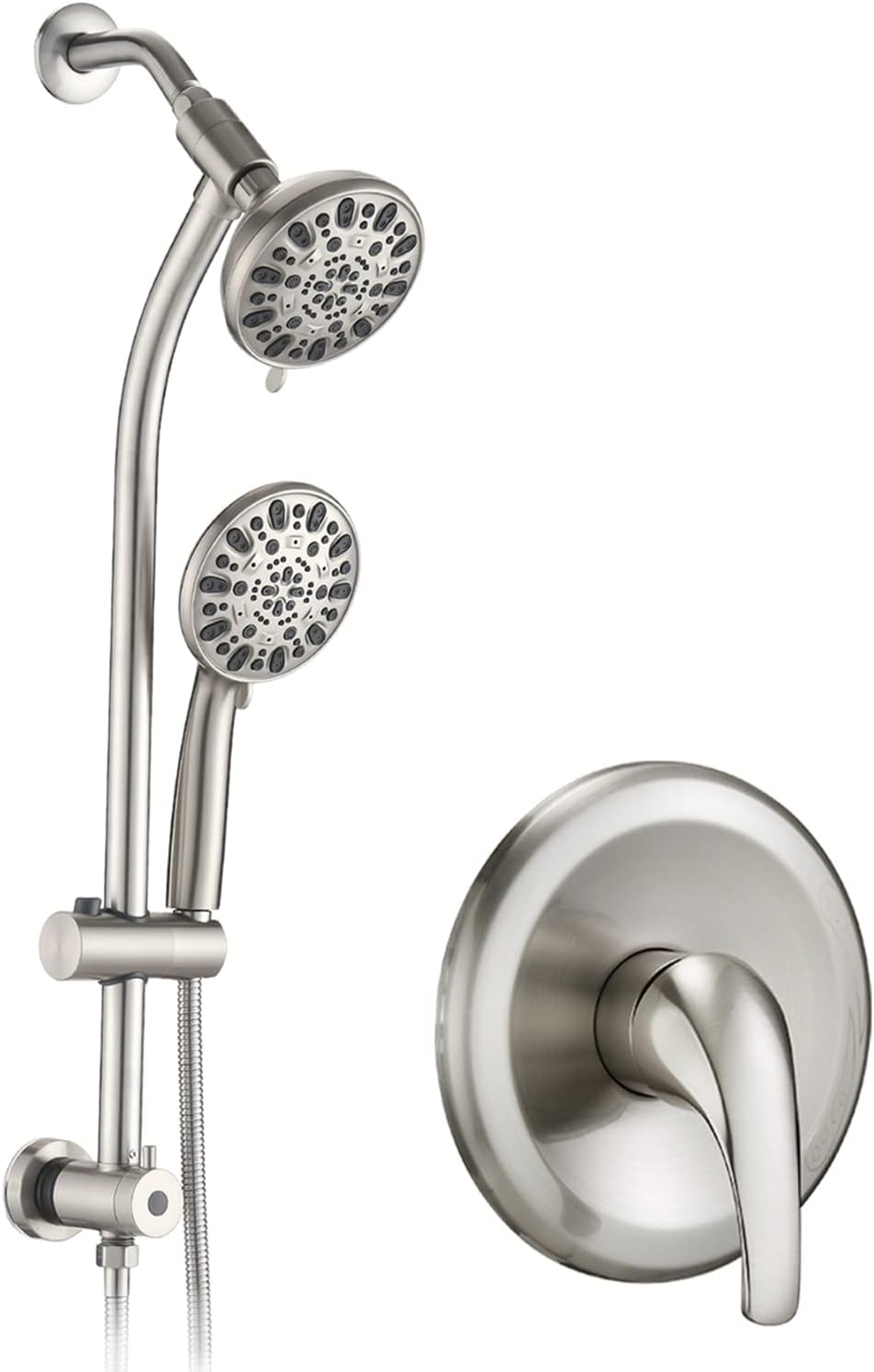 Rainfall Combo High Pressure Shower Head with Handheld Shower and
