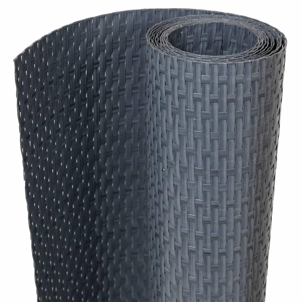 vidaXL Balcony Screen, Privacy Screen for Outdoor Garden, Weatherproof and UV Protection Fence Screen, Anthracite 400x90 cm Poly Rattan