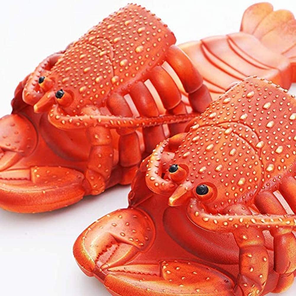 Asifn Sandale Homard Douche Pantoufles D'été Drôle Animal Tongs Enfants Mignon Chaussures De Plage Femmes Doux Creative Sandales Hommes Casual Diapositives Étanches