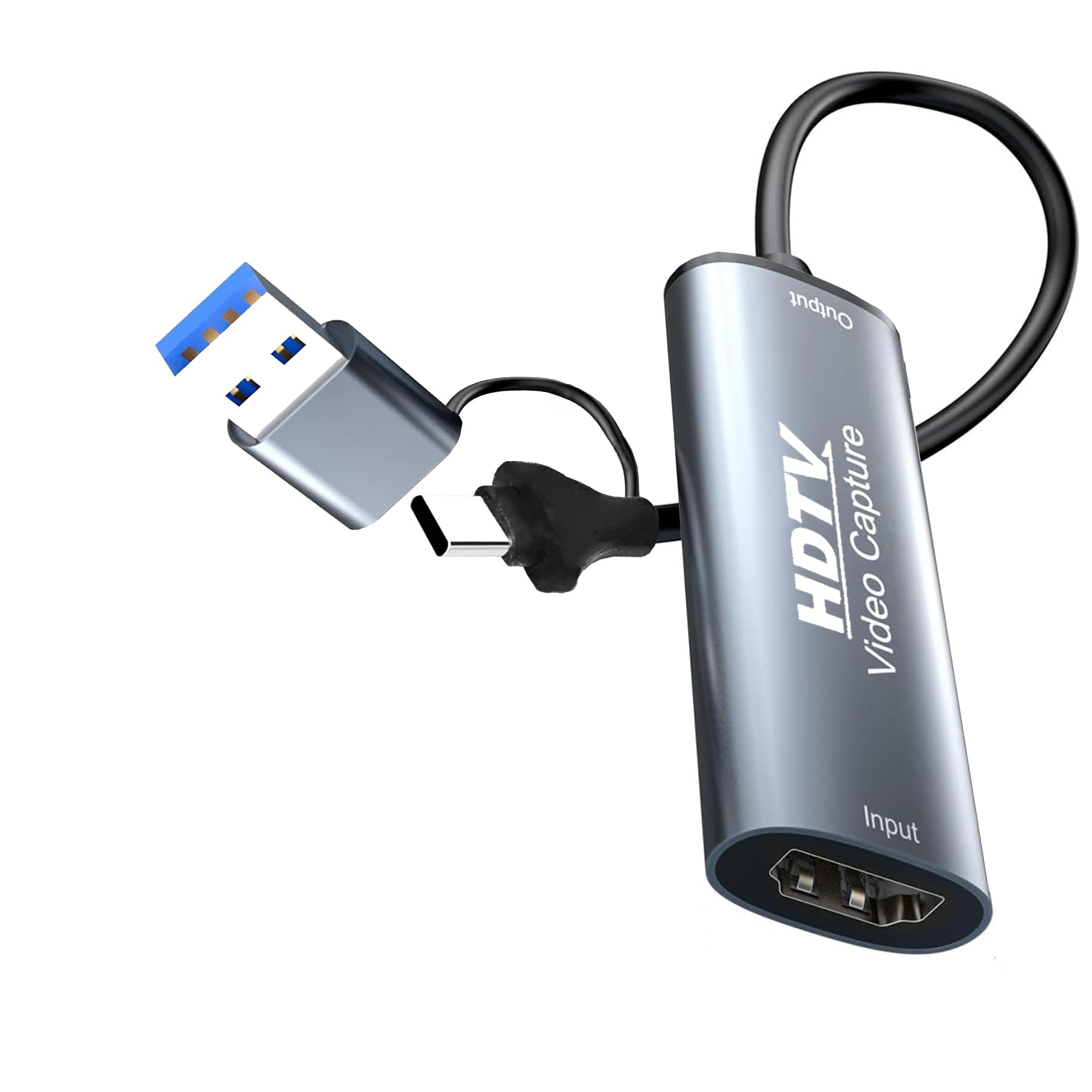 【2025新登場】HDMI キャプチャーボード UVC対応 Type C&USB A&USB C 2in1 4K@30Hz 4K入力＆1080P出力 Type C小型軽量 キャプチャ ビデオ録画 ゲーム録画 ライブ配信 Switch/PS5/PC/iPad/iPhone/Twitch/Xbox/Android OBS/Mac/Windows/Linux/YouTube/Potplayer対応