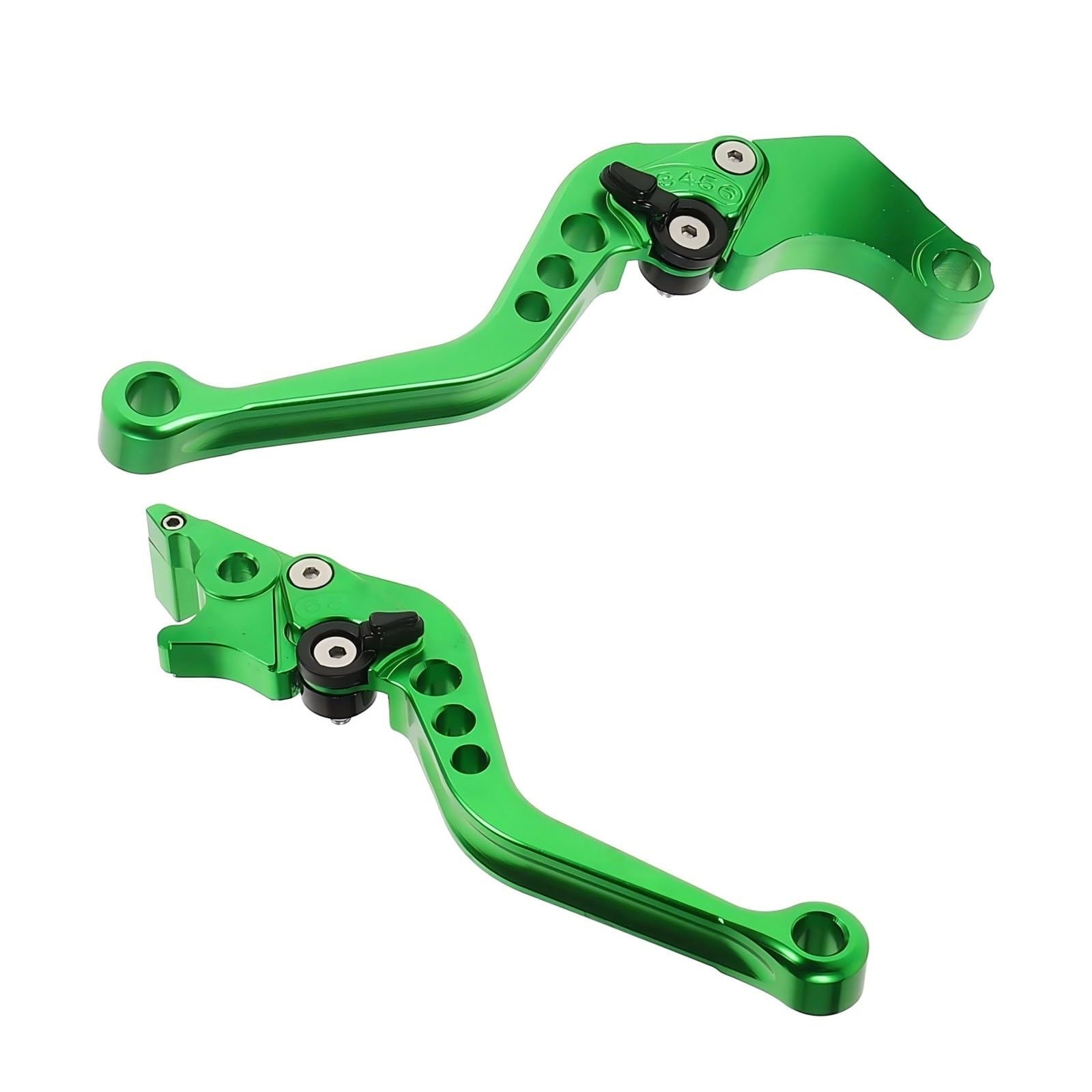 Levier de frein de moto en alliage d'aluminium ensemble de leviers d'embrayage verts robustes