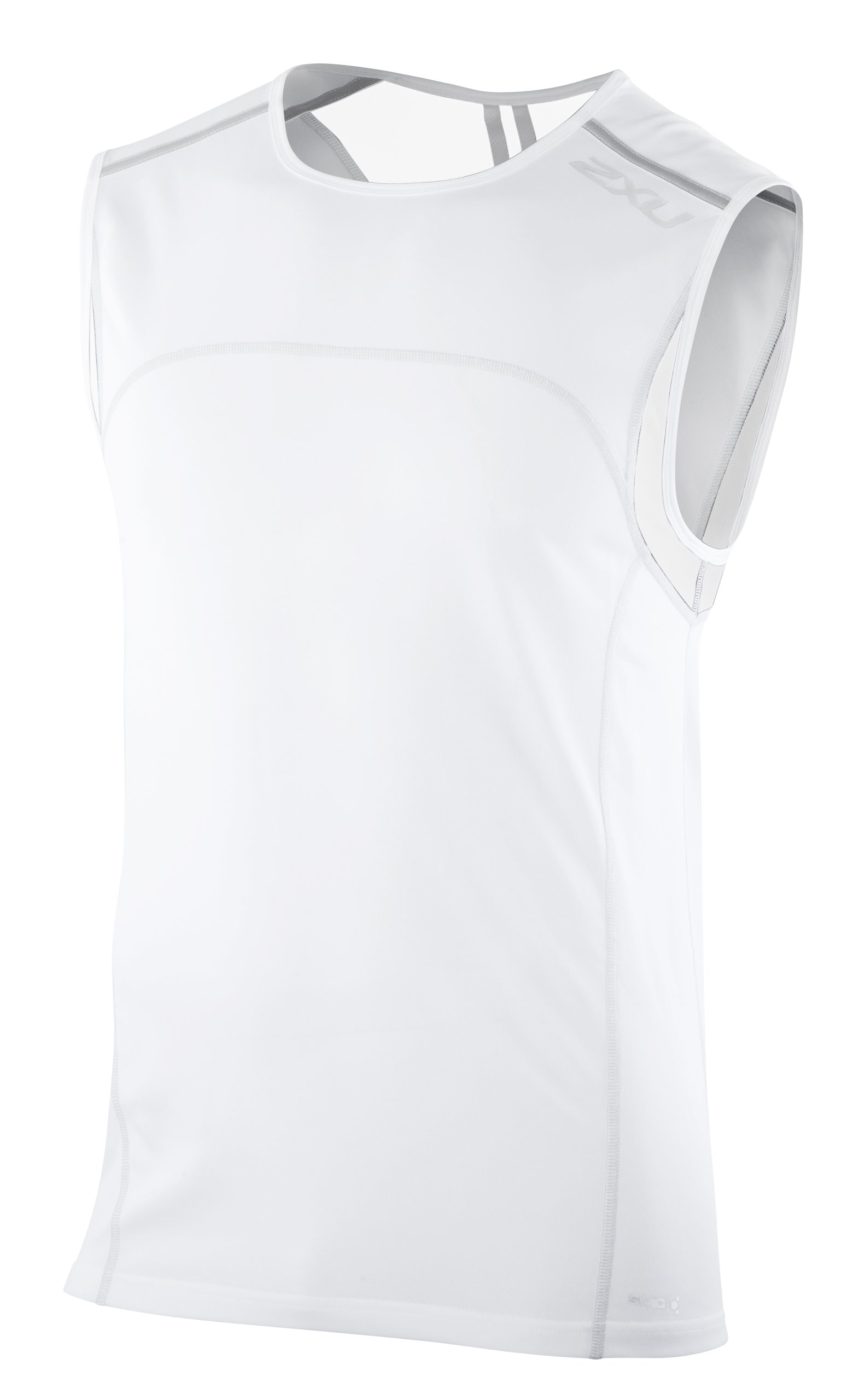 2XU Men's Gym Singlet, White, Medium