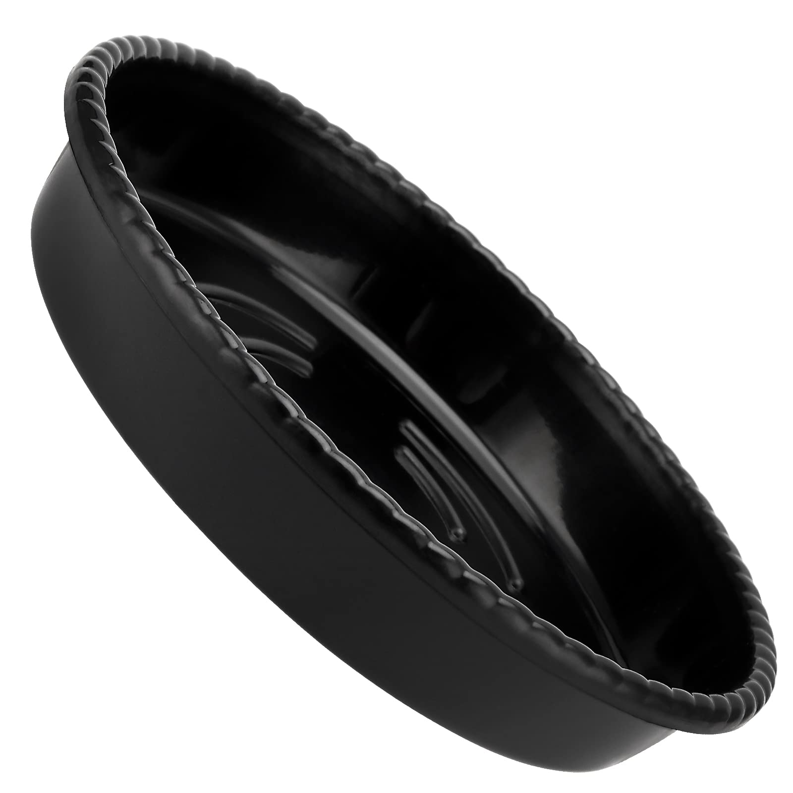 Lot de 15 dessous de pot de fleurs ronds en plastique - 30 cm - Noir - Pour l'intérieur et l'extérieur
