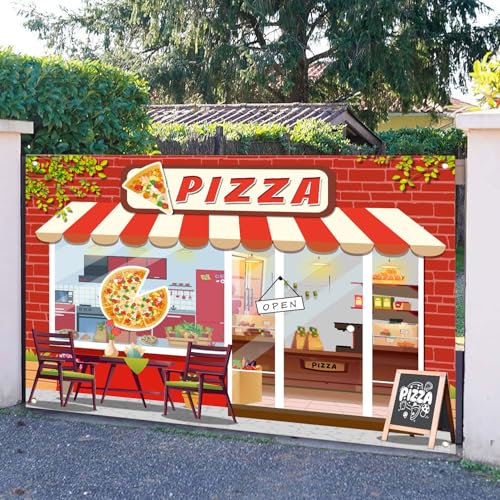 Fondo Fotográfico Pizza Shop 9x6ft para Fiesta y Decoración miniatura 6