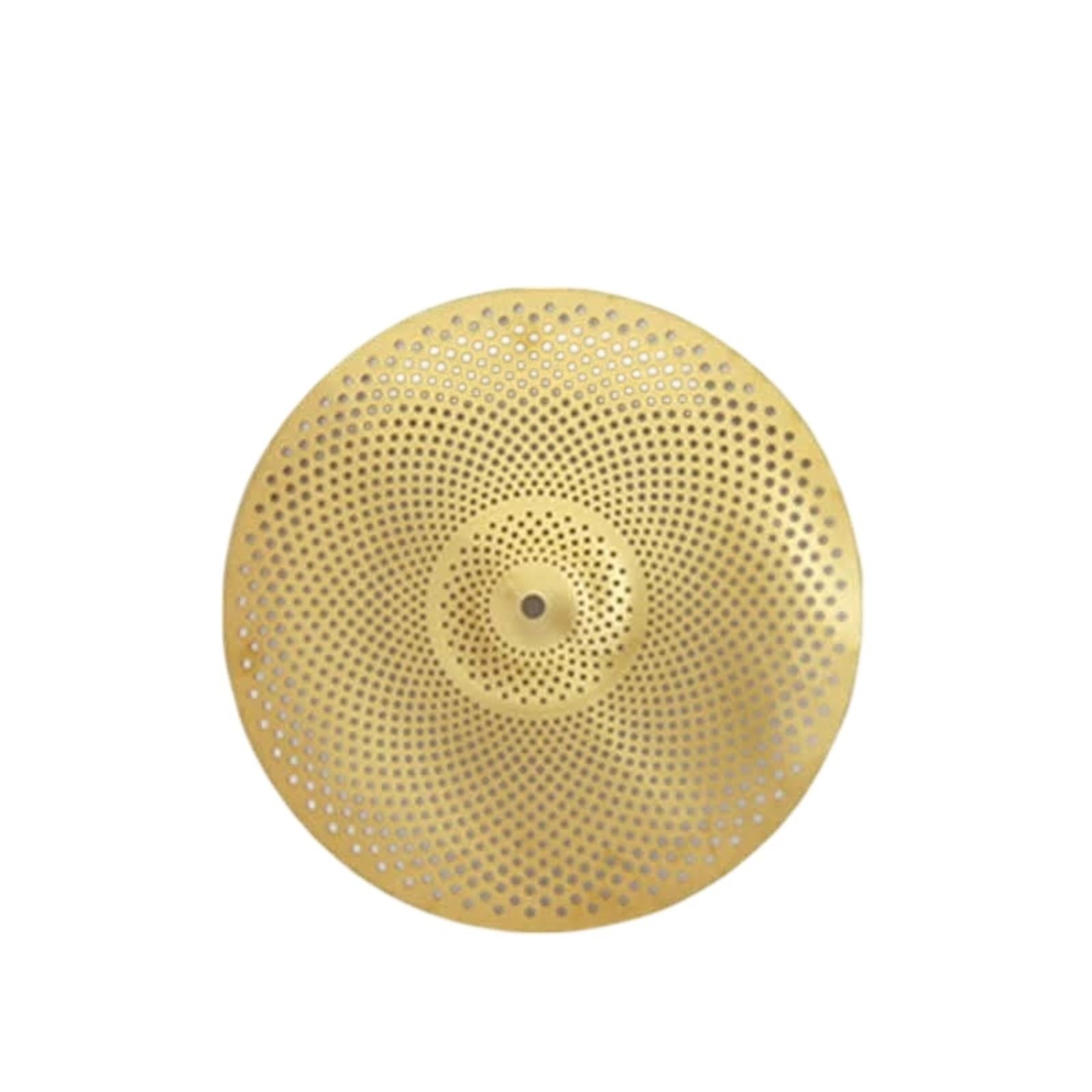 Hulusi Flöte Mute-Becken-Set für Drum-Kits | Silent Cymbal Jazz Drum Kit 5-teilig Gold und Silber Langlebig(Silver)