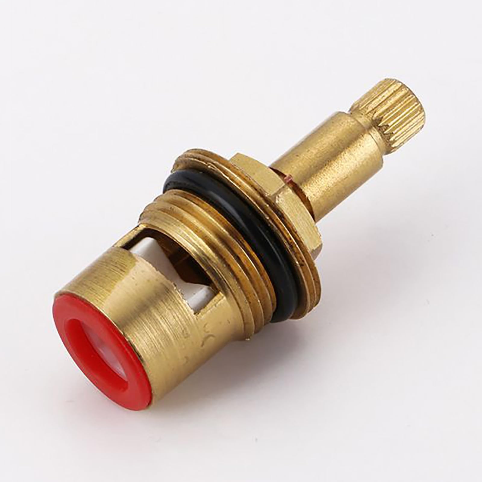 Cartouche de robinet en céramique laiton rouge 1/2" quart de tour de rechange pour robinets de cuisine et de salle de bain – Cartouches de valve en plastique durable, pièces de rechange essentielles