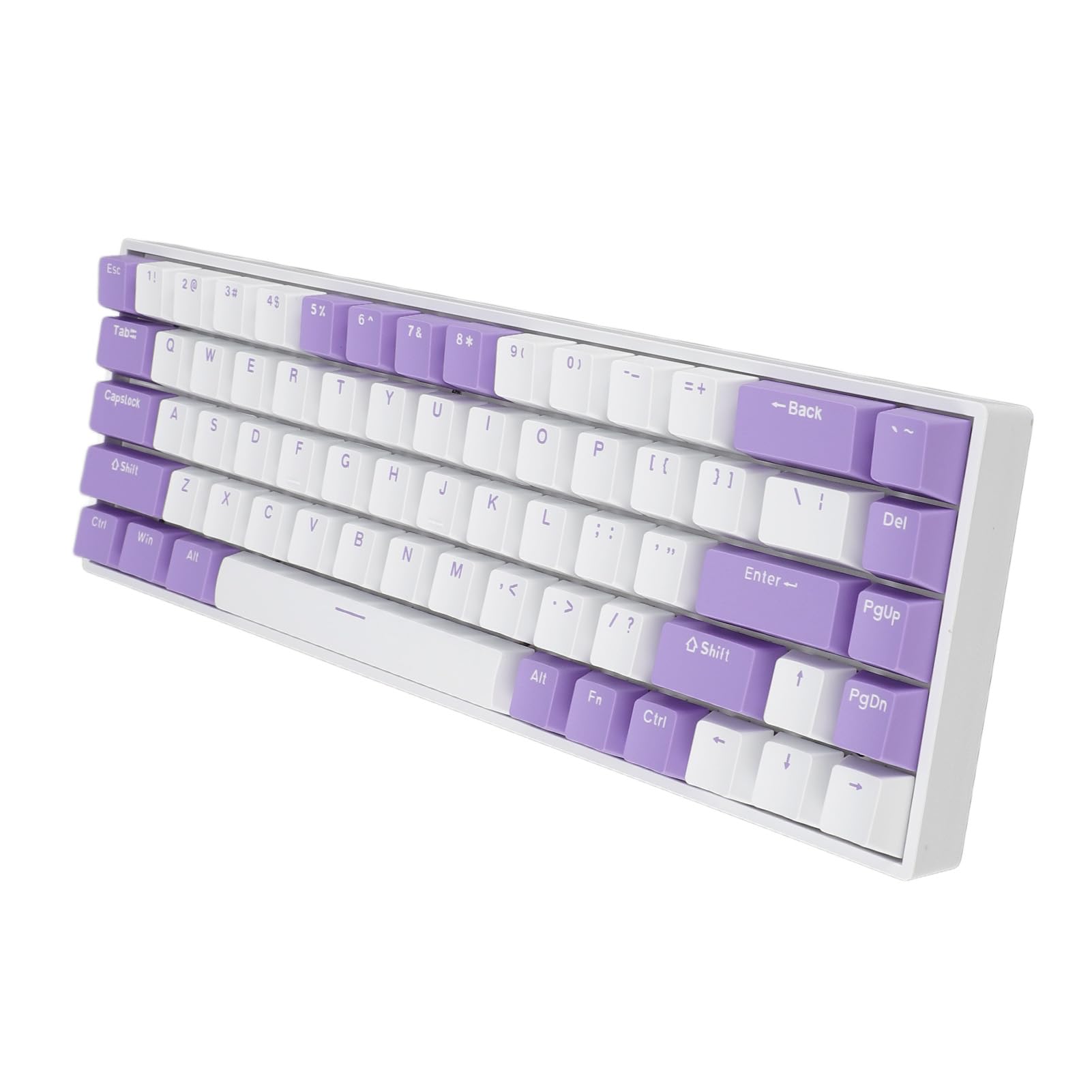 Acouto Teclado Mecánico con Interruptor Rojo de 68 Teclas RGB 60 por Ciento USB C Teclado para Juegos con Cable para PC con Puerto USB El con Cable un 68 Teclas Mecánico60 por Ciento