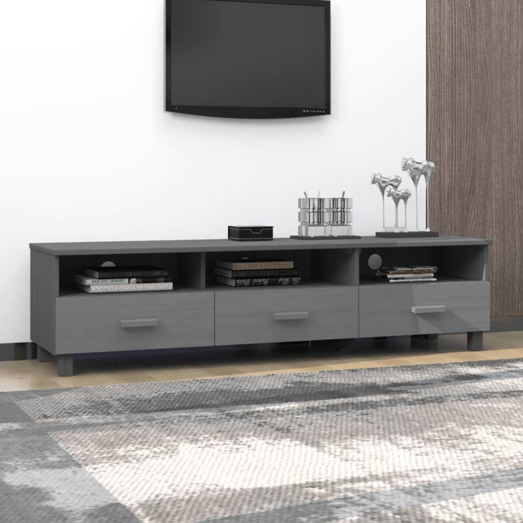 TV Cabinet HAMAR Dark Gray,Minimalist TV Stand,Display Cabinet,Freestanding TV Cabinet,Corridor Cabinet,Living Room Furniture,for Living Room,Media Room,Study,62.2"x15.7"x15.7" Solid Wood Pine