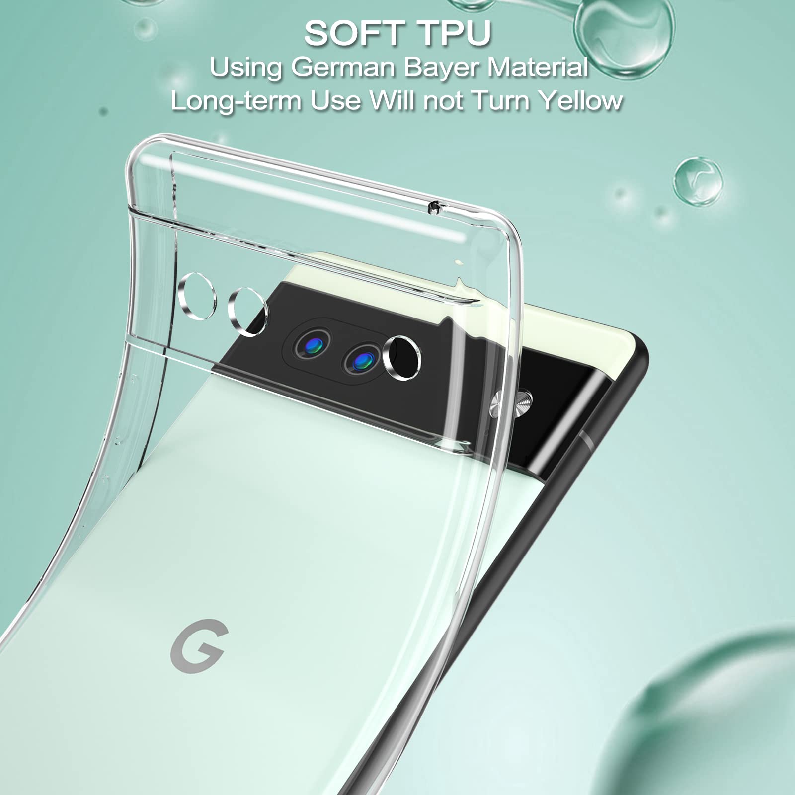 Custodia Morbida Protettiva Custodia Trasparente Morbida In Silicone Per Google Pixel 6a 5G - Protezione Antigraffio E Antiurto, Con Stilo Protezione Smartphone