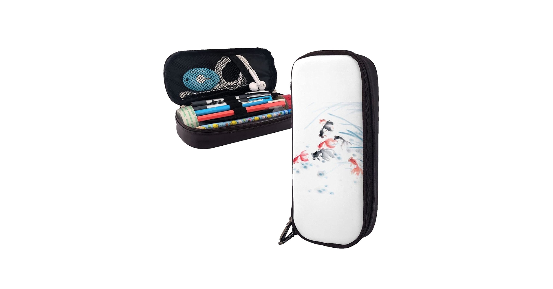 新品　アマールカ　ポーチ　ペンケース　カトラリーポーチ　日本製　軽量 Amazon | Fish魚 ペンケース 多機能 筆箱 Pu皮革 文具収納