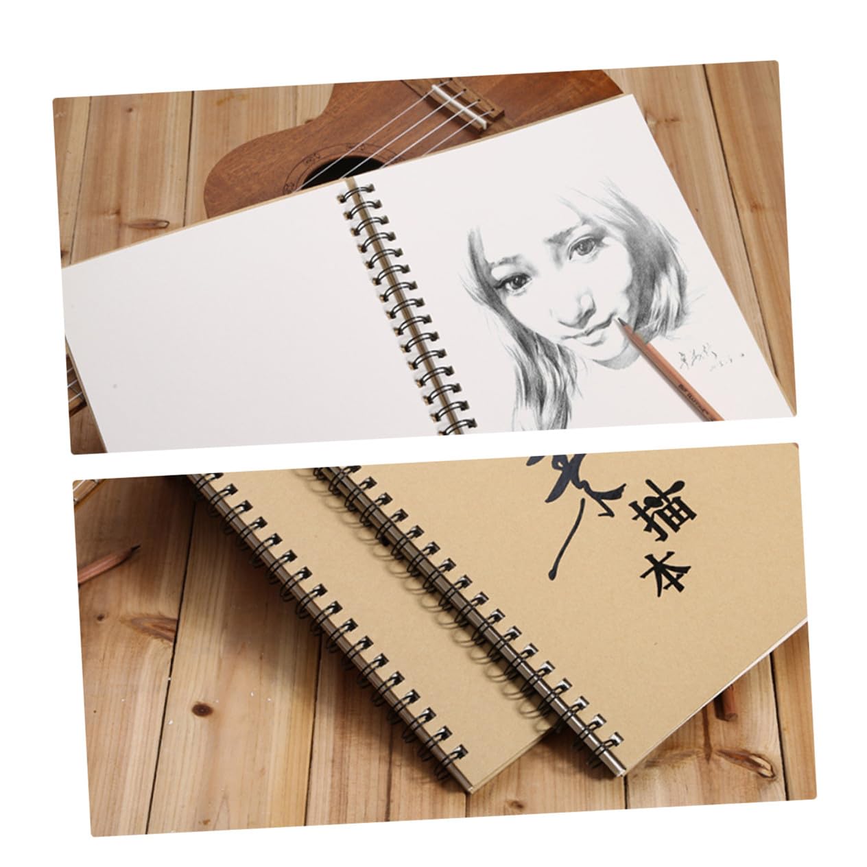SUPVOX Carnet de Dessin 2pcs Papier pour Étudiants, Bloc-notes Design Unique pour Dessin et Peinture Artistique