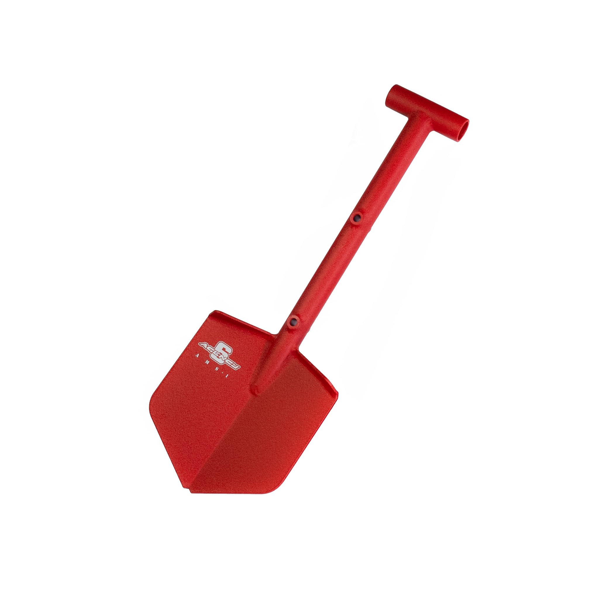 Agency 6 Adventure Mini Shovel (AMS-1) Powder Coated Winkle Red Finish - Lightweight Aluminum Hand Welded Mini Shovel Made in The USA Offroad