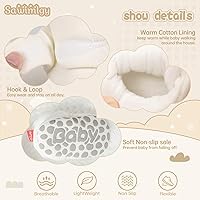 Vista 113 de Sawimlgy - Botines de algodón antideslizantes para recién nacido, con agarre, para cuna o para el invierno 010/Amarrón