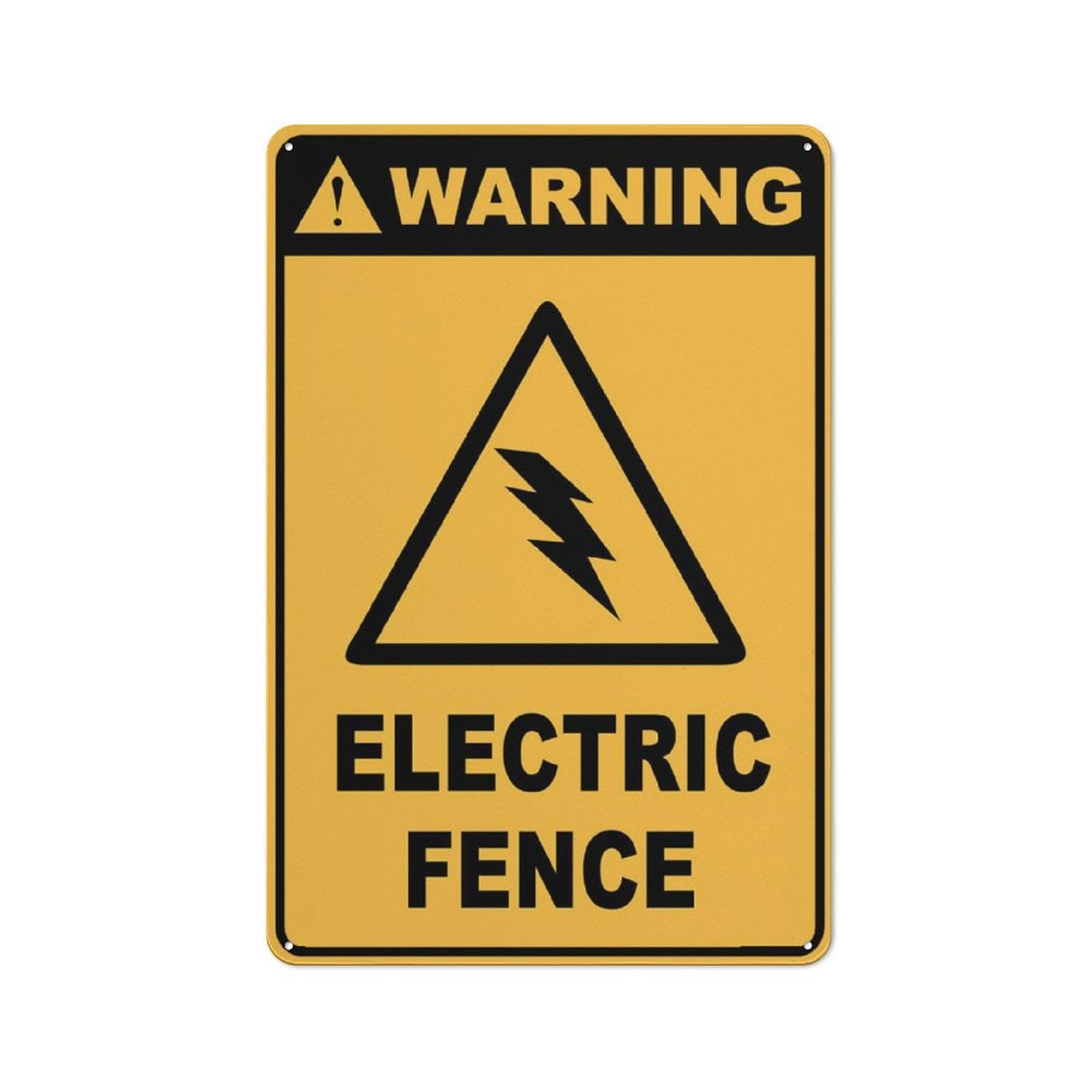 Rustproof Electric Fence Warning Metal Sign For Yard Home Business Yard Use 12x8 Inch