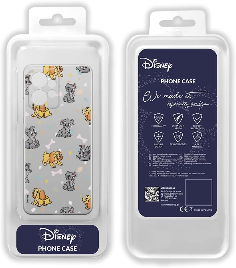ERT GROUP mobile phone case for Xiaomi REDMI NOTE 12 4G original and officially Licensed Disney pattern Lady and the Tramp 002 optimally adapted to the shape of the mobile phone, partially transparent