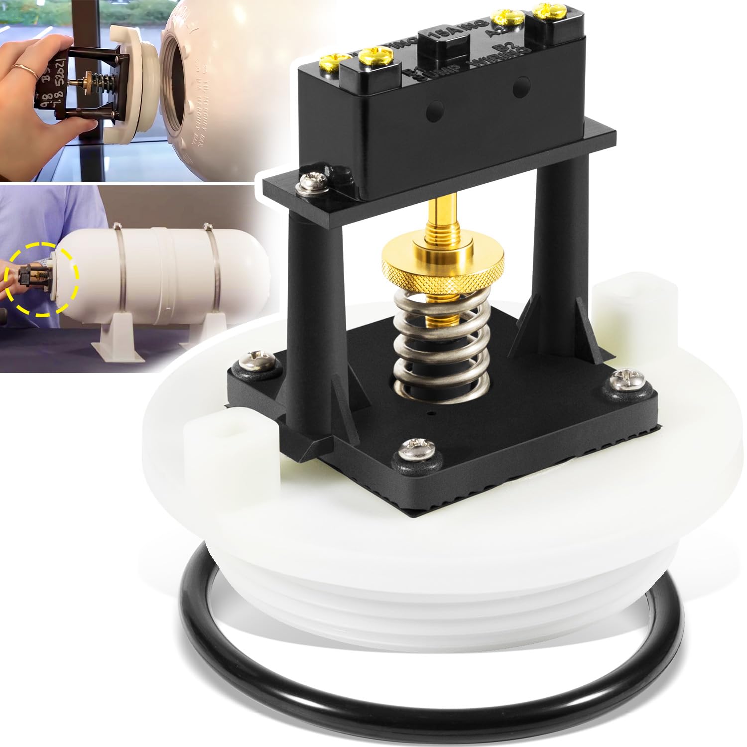 Replacement for Dometic Sealand 385318032 Vacuum Tank Switch Kit White