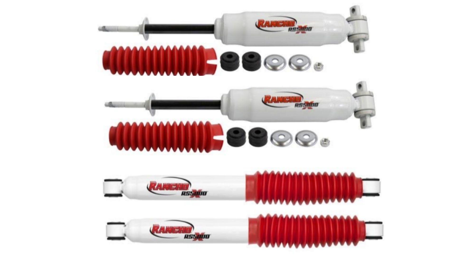 TrendsAuto RS5000X Series Set of Front & Rear Shocks fits 1999 2005 Silverado 1500 Sierra 1500 RWD with 0" Lift -Includes TrendsAuto Decal