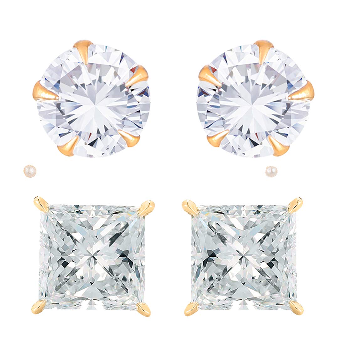 ZENEME American Diamond Gold plated Earrings Set For Women & Girls - Pack Of 3 (Design_09) (B01I6S3ZN6) Amazon Price History, Amazon Price Tracker