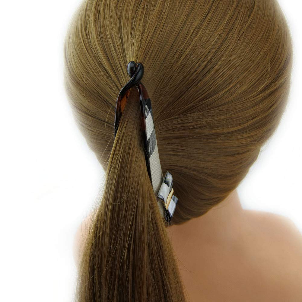Banana Hair Clip Womens Elegant Black Classic Wedding Prom Accessory Amazon.com : Banana Clip 3Pcs Black Banana Clips for Women  main image 3