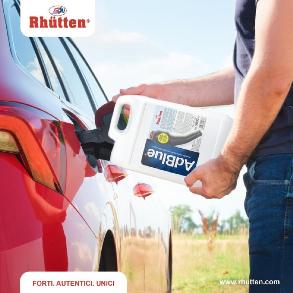 Rhütten, AdBlue Motori Diesel, Basf, Additivo di Sintesi, Urea Purissima, ISO 22241, preserva SCR, Blocca Impurità Catalizzatore, Motori Euro 6, Tappo Versatore, 5L