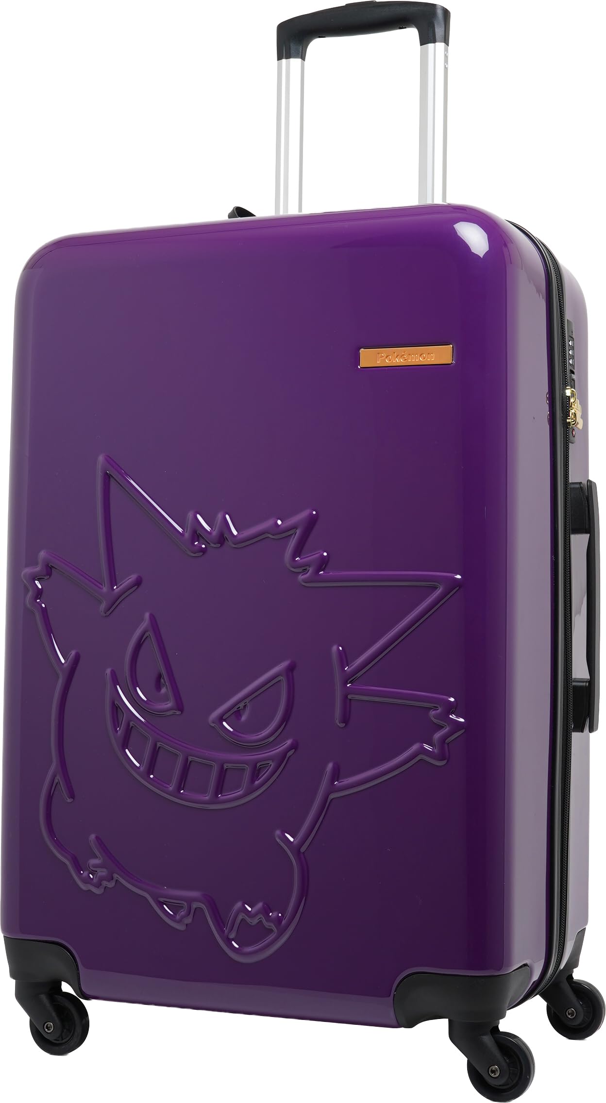 [ポケットモンスター] 衣類用圧縮袋付き ゲンガー ポケモン Mサイズ キャリーケース スーツケース pk-0908-60 (Mサイズ(パープル))