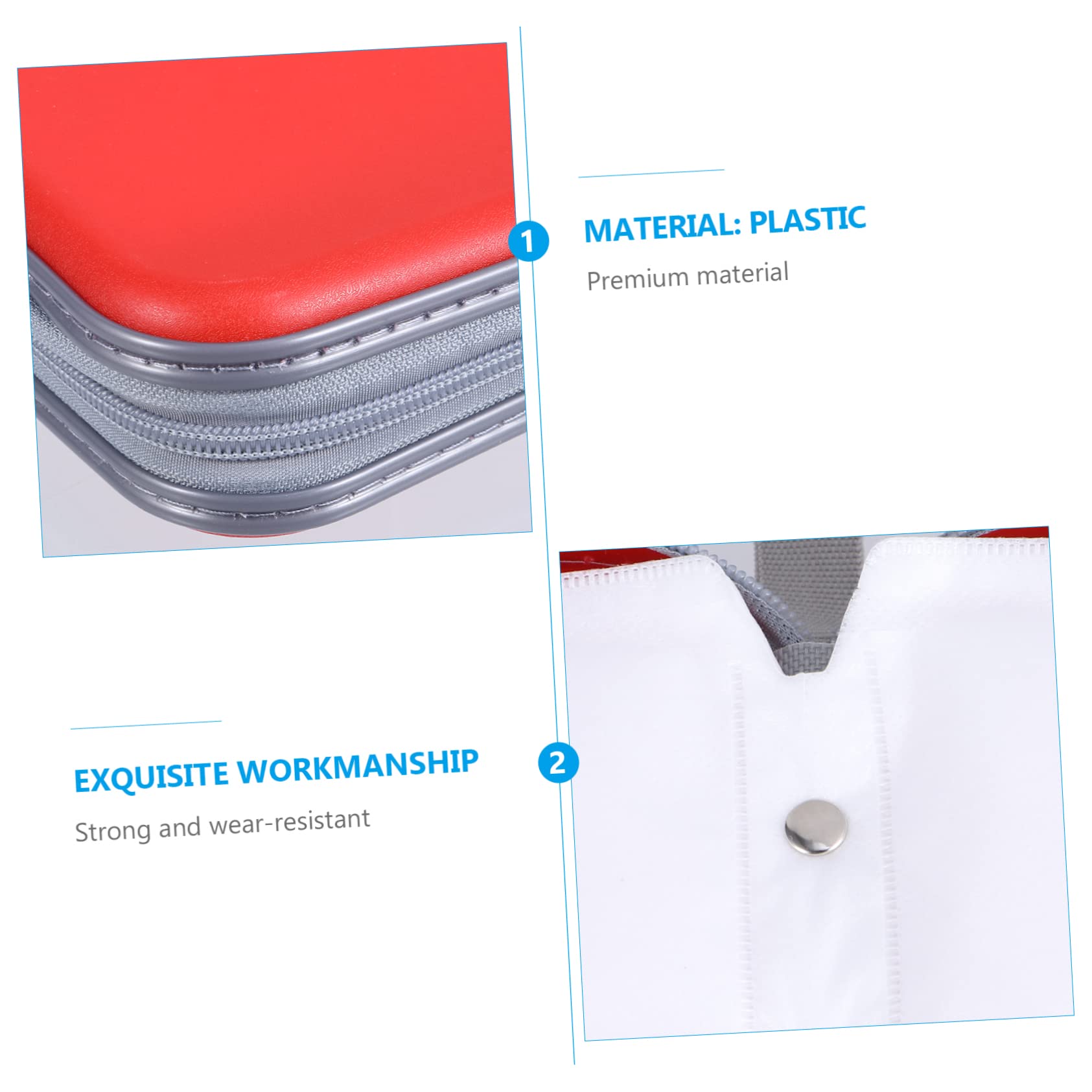 PRETYZOOM Étui de Rangement pour CD Pochette pour DVD Grande Capacité Housse CD Zippée pour Ranger Vos Disques