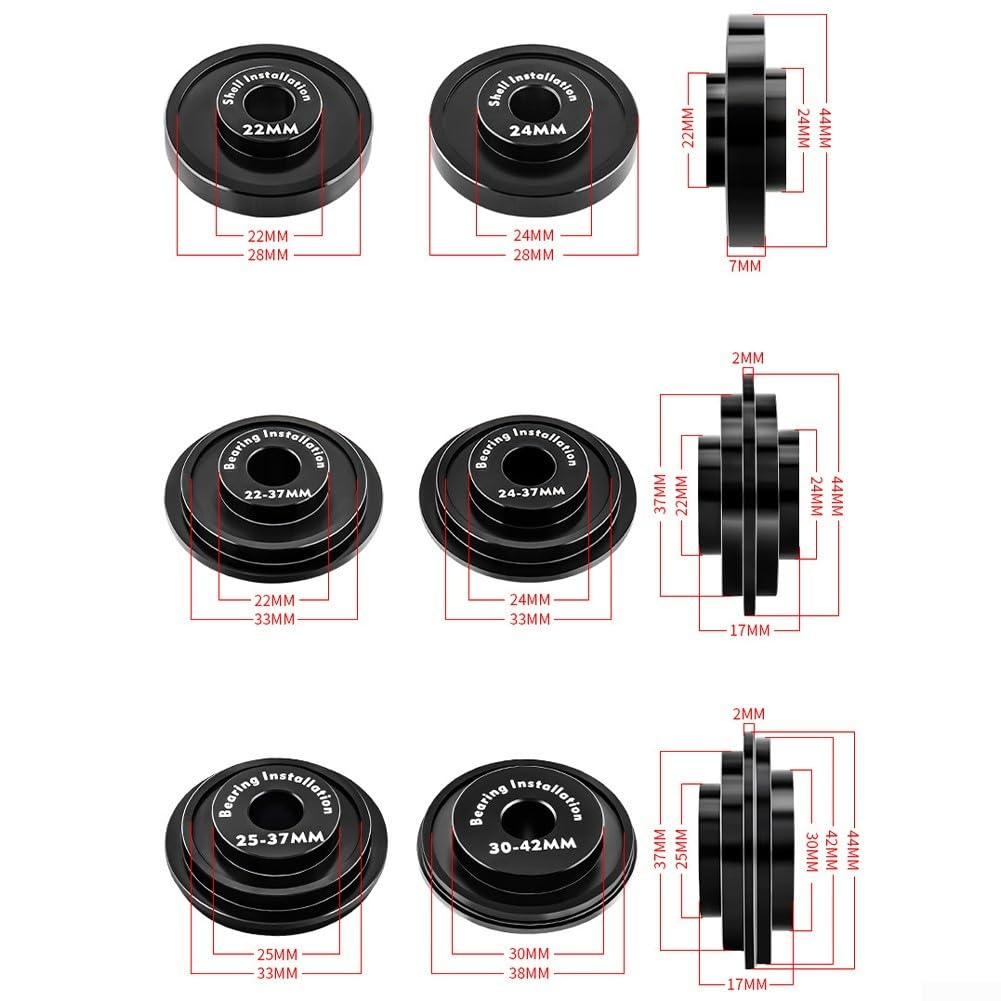 Kit Estrattore Movimento Centrale Bici BB86 PF30 Alluminio | Lega alluminio robusta, acciaio , rimozione/installazione rapida, compatibile BB86 PF30, uso officina casa(Tool set)