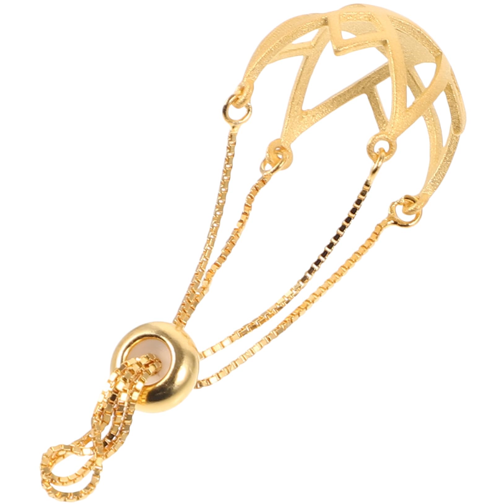VILLCASE 4 Piezas Soporte Colgante Vacío Collar Grueso De Plata Cadena De Plata Corchete Dijes De Para Pulseras Collar De Oro Organizador De Joyas Colgando Golden 925